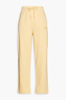 商品Ganni | Embroidered French cotton-blend terry track pants,商家THE OUTNET US,价格¥501图片