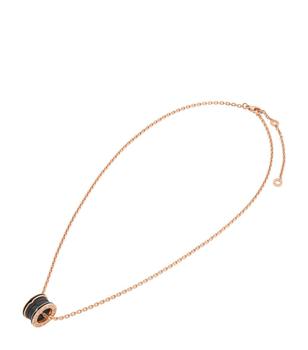 bvlgari项链, BVLGARI | Rose Gold And Ceramic B.Zero1 Necklace商品图片 
