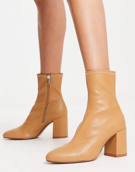 Bershka | Bershka low heel sock boot in beige商品图片,