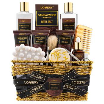 商品Lovery | Body Care Gift Set, Sandalwood Bath Gift Set, Grooming Self Care Kit, 14 Piece,商家Macy's,价格¥430图片