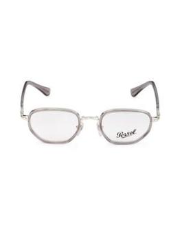 商品Persol | 48MM Rectangle Optical Glasses,商家Saks OFF 5TH,价格¥286图片