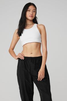 salamon瑜伽, Alo | Ribbed Vibe Tank - White商品图片 6.9折起