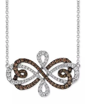 Le Vian | Chocolatier Chocolate Diamond & Vanilla Diamond Pendant Necklace (3/4 ct. t.w.) in 14k Vanilla Gold, 17",商家Macy's,价格¥37392