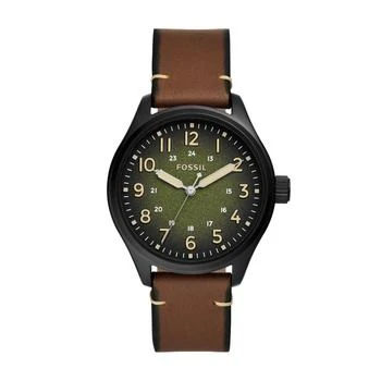 Fossil | Fossil Men's Easton Three-Hand, Black Stainless Steel Watch,商家Premium Outlets,价格¥452