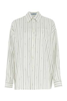 Prada | Prada Striped Print Long-Sleeved Shirt商品图片,