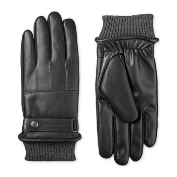 Isotoner Signature | Men's Insulated Faux-Leather Touchscreen Gloves 5.9折, 独家减免邮费