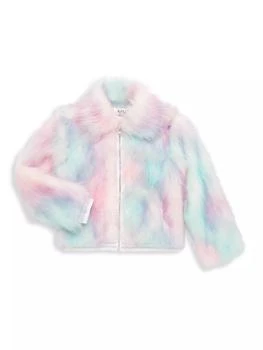 MIA | Girl's Tie-Dye Shearling Jacket,商家Saks Fifth Avenue,价格¥810