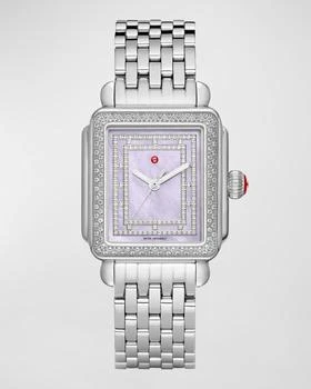 推荐Limited Edition Deco Madison Diamond and Lilac Mother-of-Pearl Watch商品