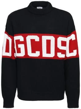 GCDS | Logo Wool Blend Knit Sweater 