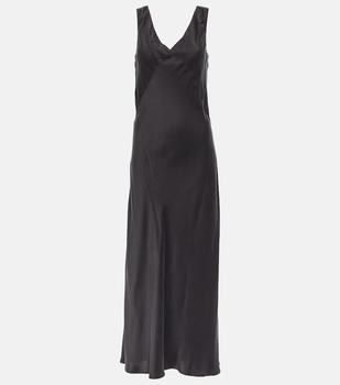商品Asceno | Bordeaux silk satin slip dress,商家MyTheresa,价格¥3759图片