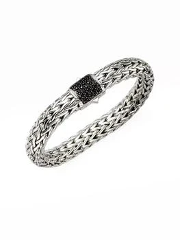 John Hardy | Classic Chain Black Sapphire & Sterling Silver Large Bracelet,商家Saks Fifth Avenue,价格¥12884