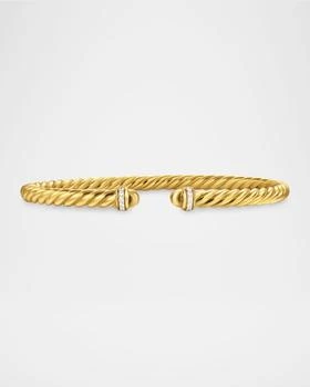 David Yurman | Modern Cablespira Bracelet in 18K Gold with Gemstones and Diamonds, 4mm,商家Neiman Marcus,价格¥15921