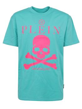 推荐Philipp Plein Men's  Light Blue Cotton T Shirt商品