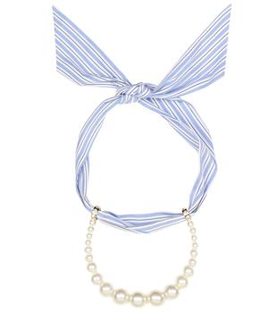 Miu Miu | Faux-pearl scarf necklace商品图片,