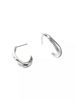商品John Hardy | Surf Sterling Silver Medium Wavy Hoop Earrings,商家Saks Fifth Avenue,价格¥4493图片