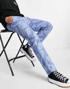 Rip N Dip | RIPNDIP many faces all-over twill trousers in blue商品图片,7.5折