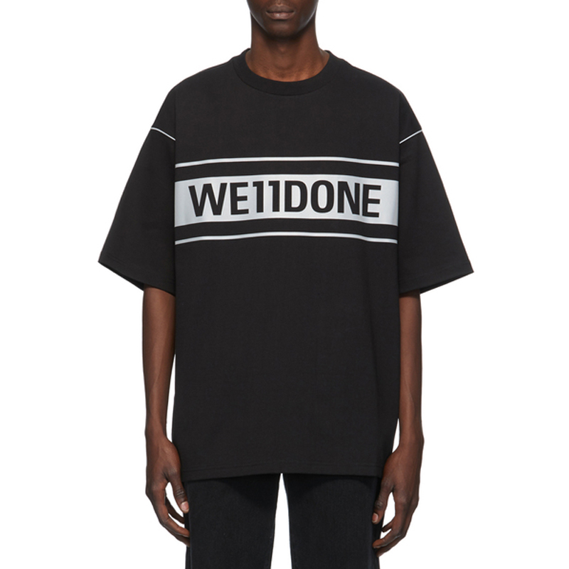 We11done | WE11DONE 男士黑色反光标志短袖T 恤 WD-TP5-19-940-U-BK商品图片,独家减免邮费