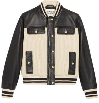 Claudie Pierlot | Two tone leather and knit jacket,商家24S Paris,价格¥5140