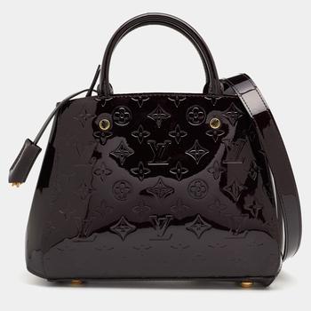 路易威登女包真假, [二手商品] Louis Vuitton | Louis Vuitton Amarante Monogram Vernis Montaigne BB Bag商品图片 满1件减$100, 满减