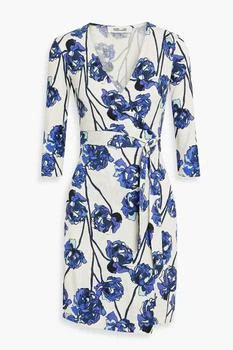 Diane von Furstenberg | Julian floral-print silk-jersey mini wrap dress 4.9折×额外8折x额外9.5折, 额外八折, 额外九五折