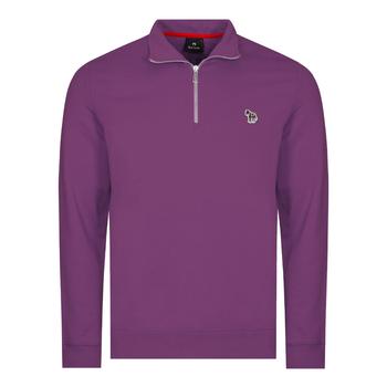 推荐Paul Smith Half-Zip Zebra Sweatshirt - Purple商品