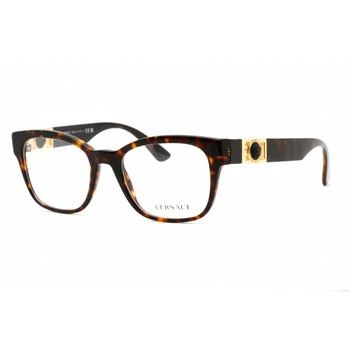 Versace | Versace Women's Eyeglasses - Full Rim Rectangular Havana Plastic Frame | 0VE3314 108 4.3折×额外9折x额外9.5折, 独家减免邮费, 额外九折, 额外九五折