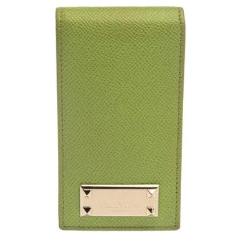 推荐Valentino Green Grained Leather Rockstud iPhone 5 Flip Case商品
