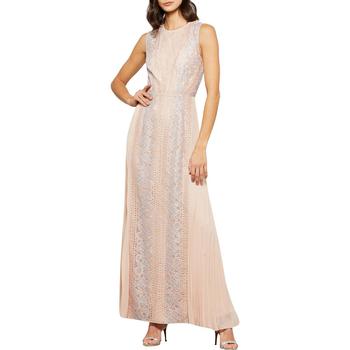 推荐BCBG Max Azria Women's Lace Inset Sleeveless A-Line Pleated Gown商品