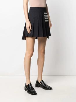 推荐THOM BROWNE WOMEN MINI DROPPED BACK PLEATED SKIRT IN ENGINEERED 4 BAR PLAIN WEAVE SUITING商品