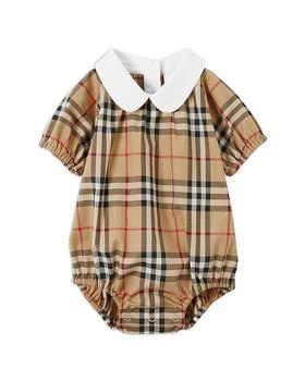 Burberry | Girls' Odessa Check Stretch Bodysuit - Baby 