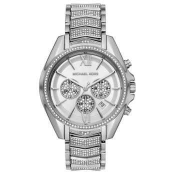 michael kors whitney, Michael Kors | Women's Chronograph Whitney Stainless Steel Pavé Bracelet Watch 45mm商品图片 额外7.5折, 额外七五折