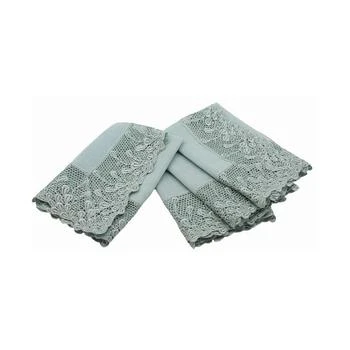 Manor Luxe | Garden Trellece Lace Trim Napkins - Set of 4,商家Macy's,价格¥394