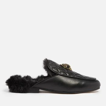 推荐Kurt Geiger London Holly Embellished Faux Shearling-Lined Leather Mules商品