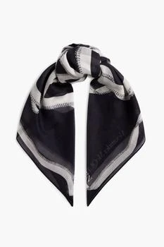 推荐Printed cotton and silk-blend voile scarf商品