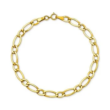 Macy's | Figaro Polished Link Chain Bracelet in 10k Gold,商家Macy's,价格¥4461