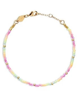 Anni Lu | Neon Rainbow Beaded Bracelet in 18K Gold Plated 独家减免邮费
