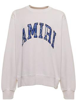 amiri卫衣, AMIRI | Amiri Man's White Cotton Sweatshirt with Bandana Logo detail商品图片 5.6折