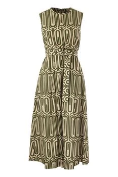 Max Mara | ANDREIS - PRINTED COTTON DRESS WITH BELT 6.5折