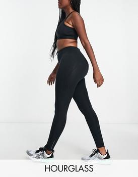 ASOS | ASOS 4505 Hourglass Icon fleeceback legging in black商品图片,5.6折, 独家减免邮费