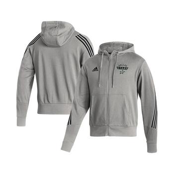 adidas卫衣怎么样, Adidas | Men's Heathered Gray Dallas Stars Fashion Full-Zip Hoodie商品图片 7.3折