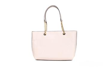 [二手商品] Michael Kors | Michael Kors Jet Set Medium Powder Blush Leather Front Zip Chain Tote Bag Women's Purse商品图片,5.2折