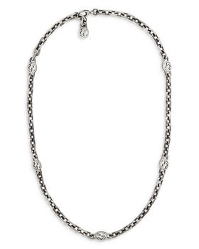 推荐Sterling Silver Interlocking Chain Necklace, 23.6"商品
