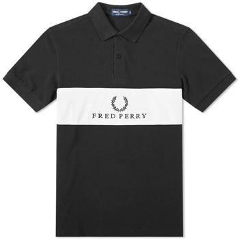 fred perry polo衣服, Fred Perry | Fred Perry Panel Logo Polo Black商品图片 