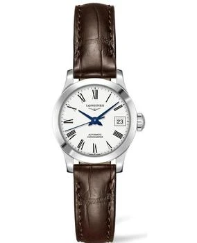 Longines | Longines Record White Dial Brown Leather Strap Women's Watch L2.320.4.11.2 6.9折, 独家减免邮费