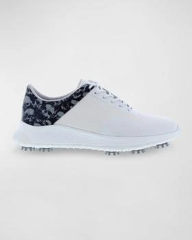 推荐Men's Crockett Leather Golf Sneakers w/ Spikes商品