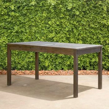 Simplie Fun | Caladesi Grey-washed Rectangular Farmhouse Wood Patio Dining Table for 6 Seaters,商家Premium Outlets,价格¥2714