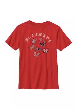 推荐Kind Kanji Butterflies Graphic Top商品