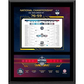商品Fanatics Authentic | UConn Huskies 2023 NCAA Men's Basketball National Champions 12" x 15" Sublimated Bracket Plaque,商家Macy's,价格¥308图片