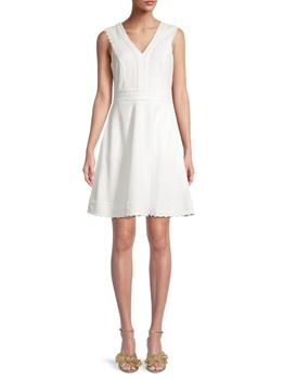 Kensie是什么牌子, Kensie | ​Sleeveless Trimmed A-Line Dress商品图片 3.1折