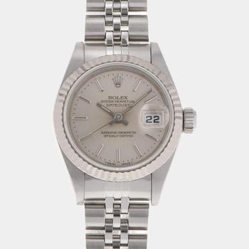 [二手商品] Rolex | Rolex Silver 18K White Gold And Stainless Steel Datejust 69174 Women's Wristwatch 26 mm商品图片,9.5折